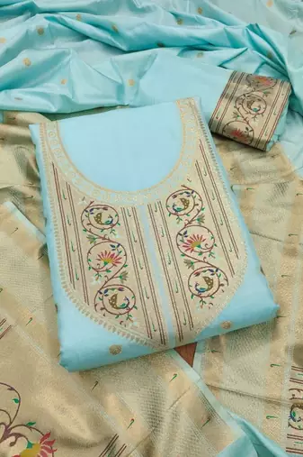 Pure Silk Unstitched Dress Material