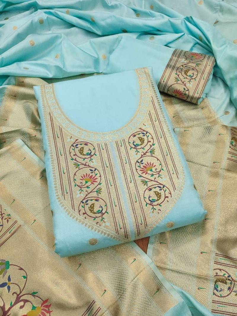 Pure Silk Unstitched Dress Material