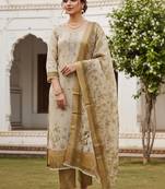 Printed Linen Unstitched Dress Material