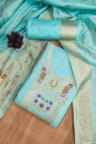 Pure Silk Unstitched Dress Material