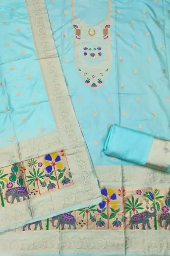 Pure Silk Unstitched Dress Material