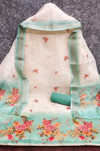 Printed Unstitched Dress Material For Woman