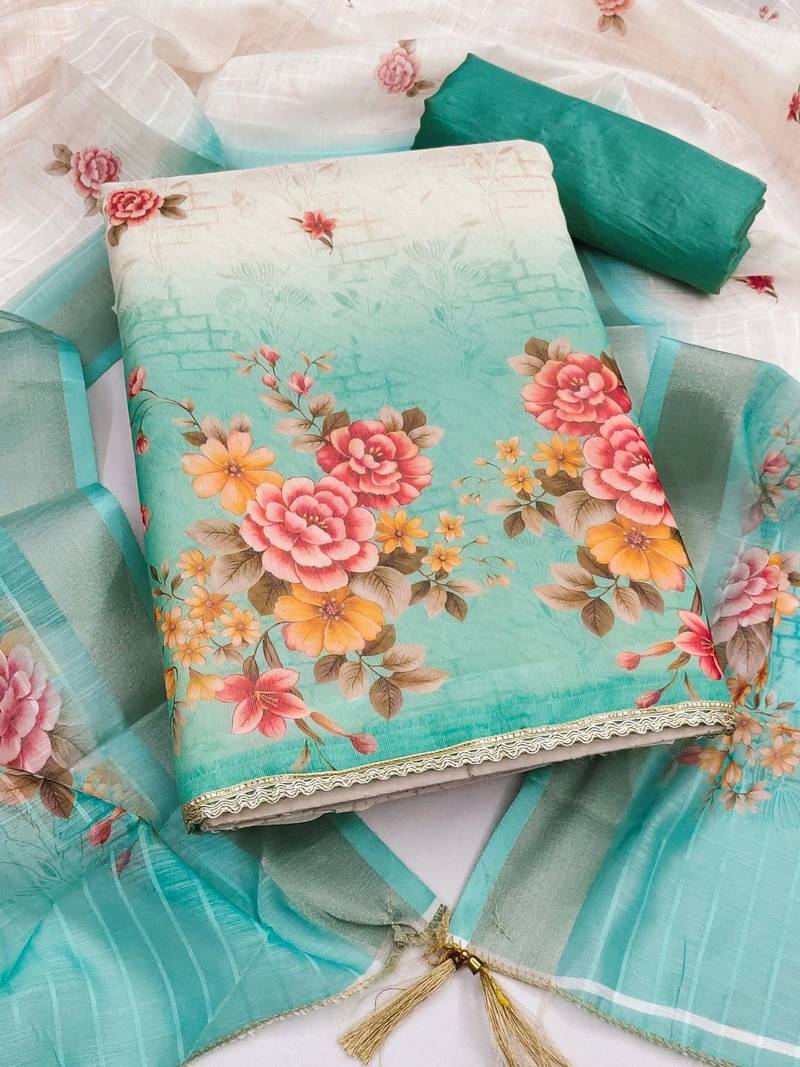 Printed Unstitched Dress Material For Woman