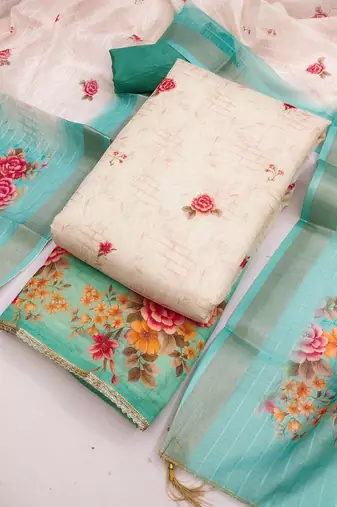 Printed Unstitched Dress Material For Woman