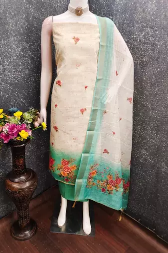 Printed Unstitched Dress Material For Woman