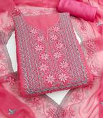 Embroidered Silk Georgette Unstitched Dress Material