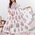 Women's Floral Printed Cotton Anarkali Kurta Set with Pants and Dupatta