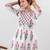 Women's Floral Printed Cotton Anarkali Kurta Set with Pants and Dupatta