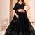 BLACK GEORGETTE EMBROIDERY WORK PARTY WEAR LEHENGA CHOLI 