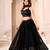 BLACK GEORGETTE EMBROIDERY WORK PARTY WEAR LEHENGA CHOLI 