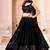 BLACK GEORGETTE EMBROIDERY WORK PARTY WEAR LEHENGA CHOLI 