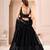 BLACK GEORGETTE EMBROIDERY WORK PARTY WEAR LEHENGA CHOLI 