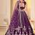 WINE GEORGETTE PARTY WEAR EMBROIDERY SEMI STITCHED LEHENGA CHOLI 
