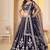 NAVY BLUE GEORGETTE EMBROIDERY PARTY WEAR LEHENGA CHOLI