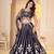 NAVY BLUE GEORGETTE EMBROIDERY PARTY WEAR LEHENGA CHOLI