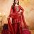  Embroidery Work Crunchy Straight Kurta Palazzo and Dupatta Set