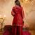  Embroidery Work Crunchy Straight Kurta Palazzo and Dupatta Set