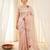 Women's peach embroidery tissue designer saree with blouse