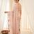 Women's peach embroidery tissue designer saree with blouse