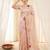 Women's peach embroidery tissue designer saree with blouse