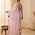 Women's baby pink embroidery tissue designer saree with blouse