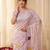 Women's baby pink embroidery tissue designer saree with blouse