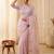 Women's baby pink embroidery tissue designer saree with blouse