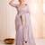 Women's lavender embroidery tissue designer saree with blouse