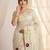 Women's pista green embroidery tissue designer saree with blouse
