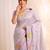 Women's lavender embroidery tissue designer saree with blouse