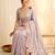 Women's lavender embroidery tissue designer saree with blouse