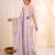 Women's lavender embroidery tissue designer saree with blouse