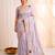 Women's lavender embroidery tissue designer saree with blouse