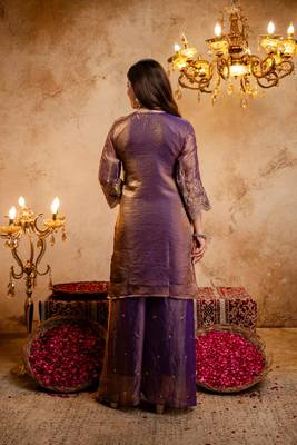  Embroidery Work Fendy Straight Kurta Palazzo and Dupatta Set 4