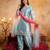 Embroidery Work Satin Straight Kurta Shalwar and Dupatta Set