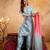  Embroidery Work Satin Straight Kurta Shalwar and Dupatta Set