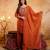  Embroidery Work Crunchy Straight Kurta Palazzo and Dupatta Set