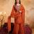  Embroidery Work Crunchy Straight Kurta Palazzo and Dupatta Set