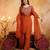  Embroidery Work Crunchy Straight Kurta Palazzo and Dupatta Set