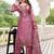  Embroidery Work Fendy Satin Straight Kurta Pant and Dupatta Set