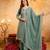 Embroidery Work Vichitra Straight Kurta Palazzo and Dupatta Set