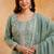  Embroidery Work Vichitra Straight Kurta Palazzo and Dupatta Set