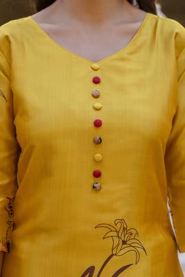  Soft Assam Printed Work A-line Kurta Pant and Dupatta Set 2
