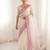 Women's white embroidery organza designer saree with blouse