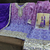 Purple heavy chinon printed embroidered palazzo suit