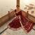 Wine katan silk woven saree with blouse