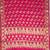 Red silk blend woven saree with blouse