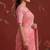 Peach cotton silk woven saree with zari woven