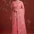 Peach cotton silk woven saree with zari woven