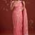 Peach cotton silk woven saree with zari woven